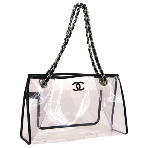 transparent bag chanel|Chanel handbags shopper tote.